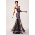 Nouvelle robe sans bretelles Sexy See Through Long Skirt Sequin Prom Dress CL6026